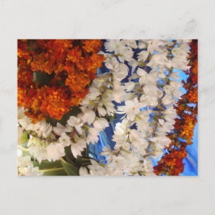 Indiase bloemenslingers briefkaart