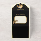 Indiase bruid bruidegom olifant bruiloft all in one uitnodiging (Buitenkant)