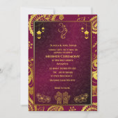 Indiase bruid Mehndi ceremonie Golden Design Kaart (Voorkant)