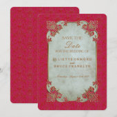 Indiase Bruid - Uitnodigingskaart Save The Date (Voorkant / Achterkant)