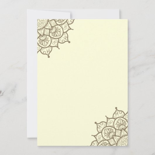 Indiase bruidegom Haldi-ceremonie Kaart (Achterkant)