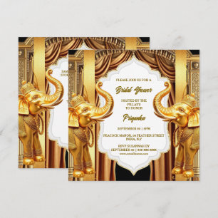 Indiase bruidsfeest gouden olifant gerodeerde gord feestdagenkaart