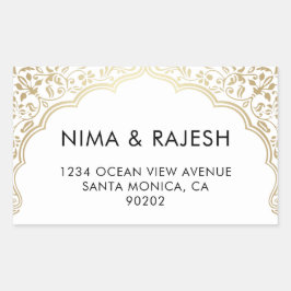 Indiase bruiloft Adresetiketten, bruiloft stickers