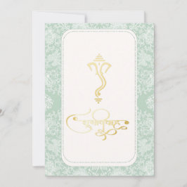 Indiase bruiloft Ganesha hindu uitnodiging