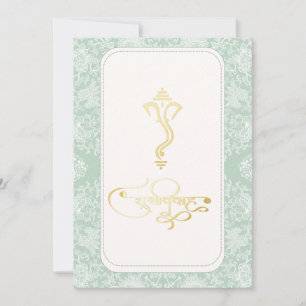 Indiase bruiloft Ganesha hindu uitnodiging