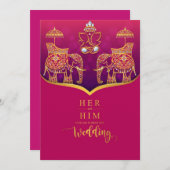 Indiase bruiloft kaart (Voorkant / Achterkant)