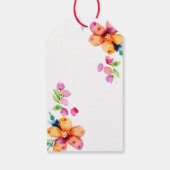 Indiase bruiloft olifanten cerise bloemen dank u cadeaulabel (Achterkant)