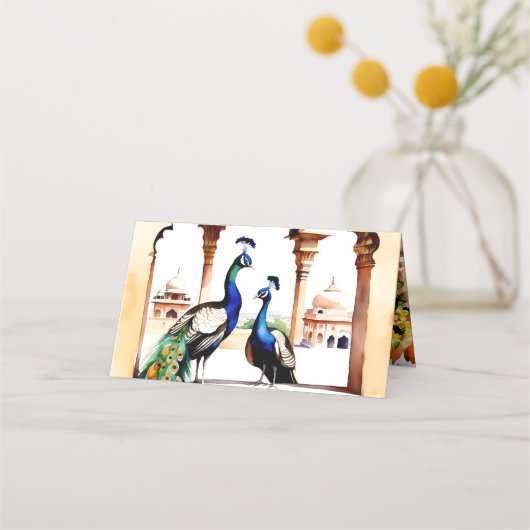 Indiase bruiloft pauw Jaipur paleis receptie (Achterkant)