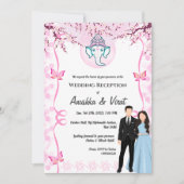 Indiase bruiloft receptie kaart (Voorkant)