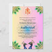 Indiase bruiloft receptie uitnodiging (Voorkant)