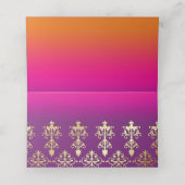 indiase bruiloft roze Paarse Sinaasappel (Binnenkant ongevouwen)