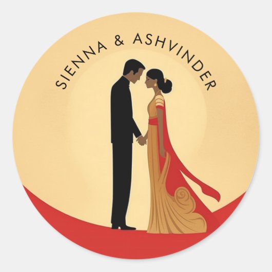 Indiase bruiloft Sticker (Voorkant)