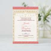 Indiase bruiloft uitnodiging (Staand voorkant)