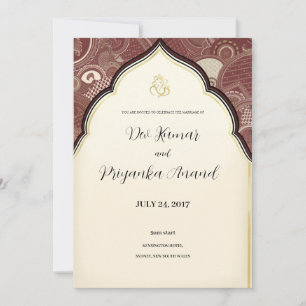 Indiase bruiloft uitnodiging