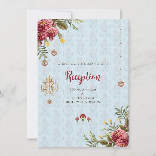 Indiase bruiloft uitnodiging Digitale Hindoe Bruil (Voorkant)