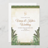 Indiase bruiloft uitnodiging Hindoe uitnodiging (Voorkant / Achterkant)