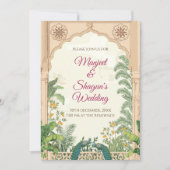 Indiase bruiloft uitnodigingen & Hindoe trouwkaart (Voorkant)