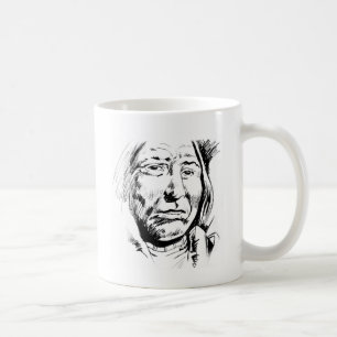 Indiase Chief Ink Sketch Motivatie Koffiemok