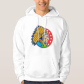 Indiase Chief Mannen Hoodie (Voorkant)