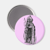 Indiase Chief Sticker Magneet (Voorkant / Achterkant)