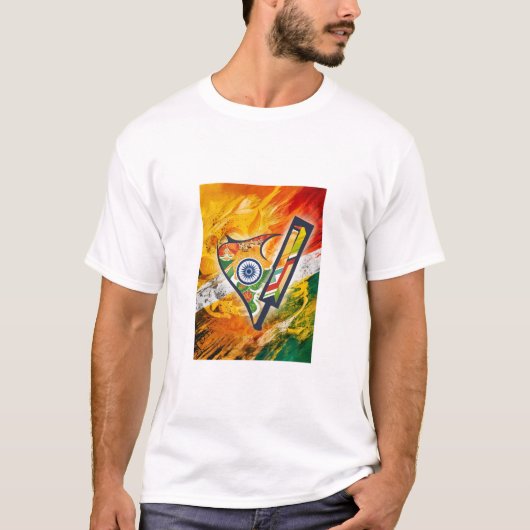 Indiase cricket T-shirt (Voorkant)
