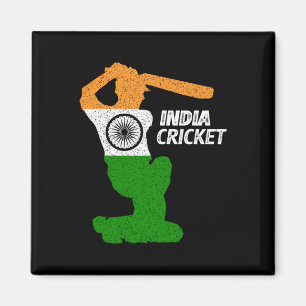 Indiase cricket Tsman Boundary Shot Met Indiase Vl Magneet