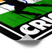Indiase Cricketfan Vlag Van India Cricket Poster (Hoek)