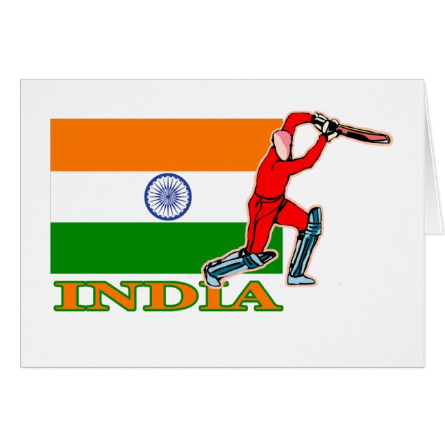 Indiase cricketspeler (Voorkant Horizontaal)
