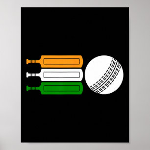 Indiase cricketspeler Ll Indiase vlag Cricketteam Poster