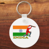 Indiase cricketspeler sleutelhanger (Voorkant)