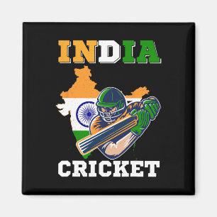Indiase Cricketspeler Vlag Jersey Indiase Sporten  Magneet