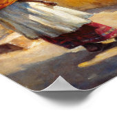  Indiase dorpsscène Poster (Hoek)