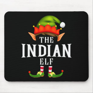 Indiase Elfengroep Grappig Kerstmis Pyjama Feest Muismat
