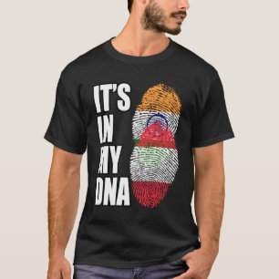 Indiase en Oostenrijkse mix DNA vlag erfgoed T-shirt