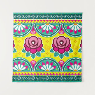 Indiase en Pakistaanse truckkunst naadloos lange h Wandkleed