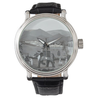 Indiase erfgoed kunst gedrukt horloge