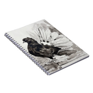 Indiase Fantail Duif Eyeliner Hen Notitieboek