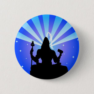 Indiase god Shiva - Button