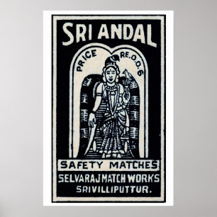 Indiase Godin en Vogel - Luciferdoosje Print
