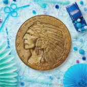 Indiase goudmunten Papieren Bordje (Feest)