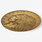 Indiase goudmunten Papieren Bordje (Gekanteld)