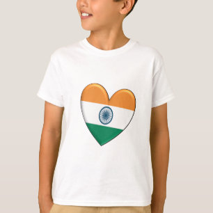 Indiase hartvlag t-shirt