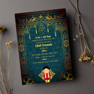 Indiase Hindoe Boy Dhoti Ceremony Pancha Kattu Inv Kaart