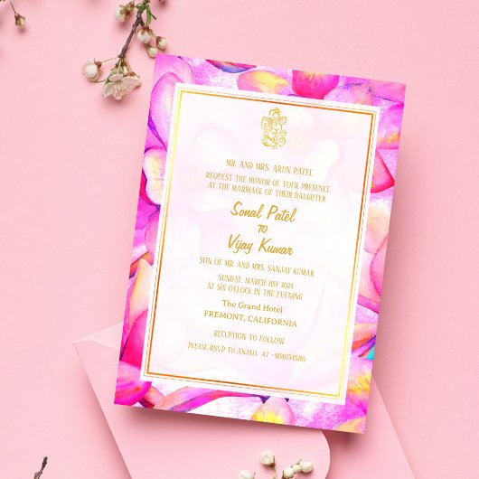 Indiase Hindoe bruiloft Ganesha Kaart