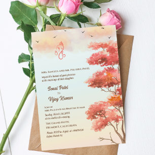 Indiase Hindoe bruiloft Ganesha Kaart