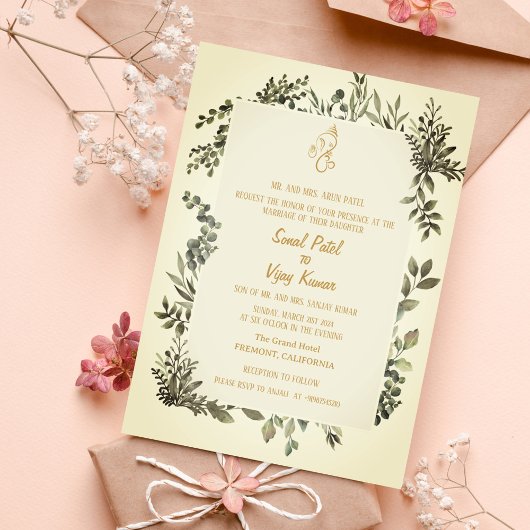 Indiase Hindoe bruiloft Ganesha Kaart