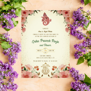 Indiase Hindoe Housewarming Griha Pravesh Kaart