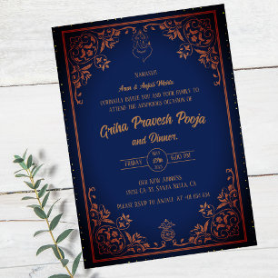 Indiase Hindoe Housewarming Griha Pravesh Kaart
