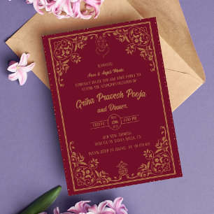 Indiase Hindoe Housewarming Griha Pravesh Kaart