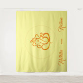 Indiase Hindu Ganesha bruiloft Wandkleed (Voorkant)